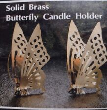 Set of 2 Vintage Standing Brass Butterflies picture