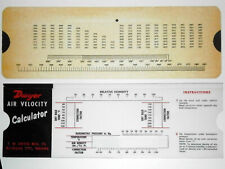 Vtg F. W. Dwyer Mfg. Co. Slide Rule Air Velocity Calculator HVAC 1957 picture