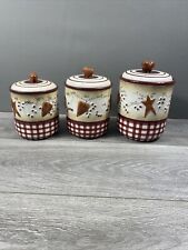 Linda Spivey Heart & Star Canister & Lid Ceramic Bless This Home 2001 Expression picture