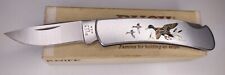 Vintage Buck Knife 525 V Mallard Duck Lockback Knife Original Box W/ Warranty  picture