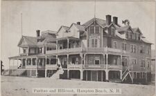 PURITAN AND HILLECREST HOTEL - HAMPTON BEACH, N.H. EARLY POST CARD picture
