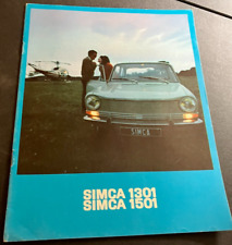 1969 Simca 1301 / 1501 - Vintage Original 10-page Dealer Sales Brochure - DUTCH picture