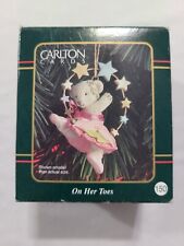 On Her Toes 1999 Carlton Cards Little Heirloom Treasures Ornament-NEW Ballerina picture