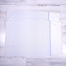 Vintage Laura Ashley 2 Blue Check White Eyelet Embroidered Standard Pillow Cases picture