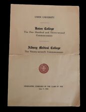 Vtg Union College and Albany Medical College Commencement 1928 Rare Ephemera picture