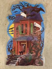 Lot of 2 Vintage Eureka Halloween Decorations Haunted House and Vampire picture