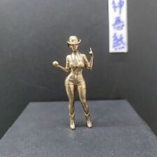Pure Copper Western Cowboy Girl Sexy Plump Hand Model Ornaments picture