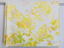Vintage Yellow Wild Flower Bed Sheet Bloom Pink Psychedelic Springmaid Cannon ? picture