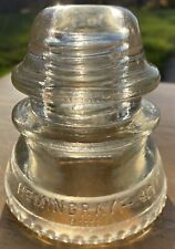 VTG Hemingray Glass Insulator Clear 42 CD 154 RDP Base Made USA Crafting Mint picture