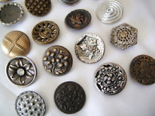 Lot of 20 Vintage Metal Ornate Sewing Buttons 15MM picture