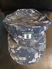 US NAVY O-3 LIEUTENANT DIGITAL CAMO 8 POINT UTILITY HAT SIZE 7 1/4 #MAKEOFFER picture