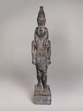 Egyptian standing statue of god of protection god Horus large heavy stone picture