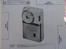 Original Sams Photofact Manual SONY TR-63 (409) picture