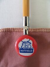 Vintage Hatfield Meats Pig Tin Pencil Pocket Clip Pennsylvania Pork Advertising  picture