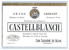 Vintage Castellblanch San Sadurni De Noya Paper Wine Label Original S84E picture