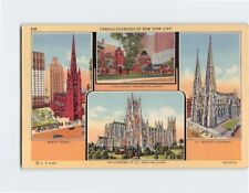 Postcard Famous Churches Of New York City New York USA picture