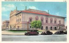 Vintage Postcard The Auditorium Building City Pasadena California Tichnor Art Co picture