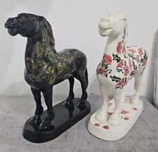VINTAGE.V RARE PAIR OF HORSES/PONIES.HAND MADE/PINTED. picture