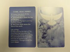 COME HOLY SPIRIT with Dove  (Lot of 2 Laminated Catholic Christian prayer cards picture