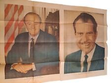1968 Hubert Humphrey & Richard Nixon Portraits Presidential Political Campaign picture