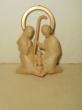 Christmas Nativity Ornament Mary & Joseph Baby JESUS Vintage 1960's Hong Kong picture