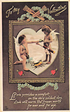Postcard Vin (6)Valentine Postcards. See desc (1-Card #'s, 5-WO)(4-P,2-UP) (736) picture