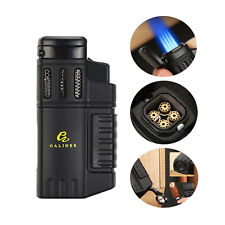 Galiner Windproof Jet 4 Flame Torch Cigar Lighter With Punch Refillable Butane picture
