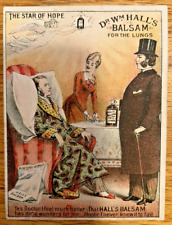 Dr. Wm Hall's Balsam Victorian Trade Card Quack Medicine Angel 1870s Look picture
