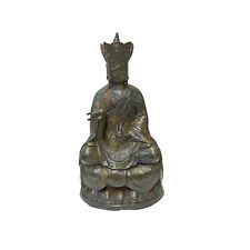 Vintage Metal Sitting Meditate Kṣitigarbha Bodhisattva Statue ws2120 picture