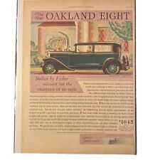 VTG School Kids Art Deco Car Ad 2 Door SEDANS Decor General Motors Oakland 8 picture
