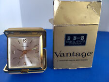 Vtg BB&B Hamilton VANTAGE Germany German 7 Jewel needlepoint Travel Alarm Clock picture