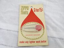 Vintage Zippo Flints - 6 for 15 Cents - Dial-A-Flint Dispenser - On Card picture