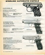 1984 Print Ad of Sterling Model 302, 400 MKII, 402S MKII Automatic Pistol picture