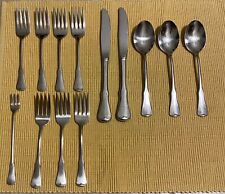 Oneida Community Stainless PATRICK HENRY Salad Forks, Soup Spoons + (13 pcs)  b picture
