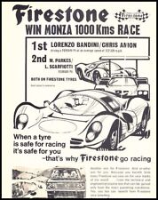 1967 Firestone Monza 1000 Race UK Vintage Advertisement Print Art Car Ad D124 picture