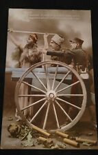 WW1 French Patriotic (War Related-Cannon) Postcard w/Protective Plastic Cover@20 picture