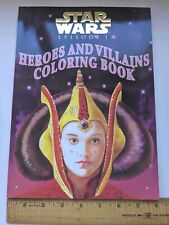 1999 Star Wars Episode I Heroes And Villains Coloring Book  picture