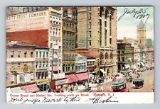 Newark NJ-New Jersey, Corner Broad & Market Streets, North, Vintage Postcard picture