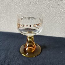 Schmitt Sohne W Germany Wine Tasting  Ribbed Amber Glass Weinkellerei Export picture