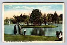 Jacksonville FL-Florida, Lake, Springfield Park, Antique, Vintage Postcard picture