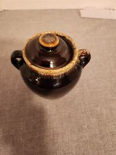 Small Vintage Stoneware Bean Pot With Lid picture