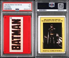 1989 Topps BATMAN the Movie Stickers #1 PSA 5 picture