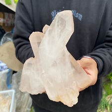 3.8lb Large Natural Clear White Quartz Crystal Cluster Rough Healing Specimen picture
