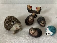 Set of 6 Miniature Hedgehog Figurines picture