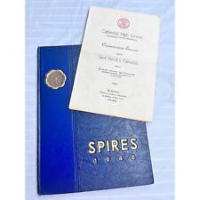 Cathedral High School Yearbook 1946 & Commencement Exercises Program VITAGE picture