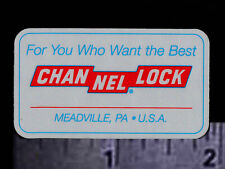 CHANNELLOCK TOOLS For You Who Want The Best - Orig. Vintage Racing Decal/Sticker picture