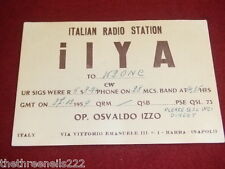 QSL RADIO CARD - ILYA - ITALY - 1959 picture