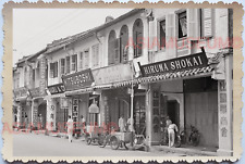 40s British Colonial Shop Japanese Invasion Sign  Vintage Singapore Photo 17823 picture