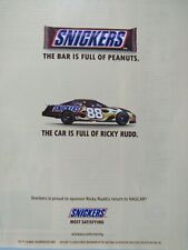 Ricky Rudd NASCAR 2007 Snickers Original Print Ad 8.5 x 11