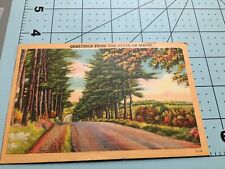 Vintage 1957 Greetings from Maine Postcard  -   picture